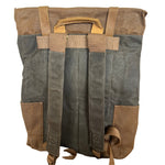 Leather and Waxed Canvas Backpack