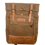 Leather and Waxed Canvas Backpack