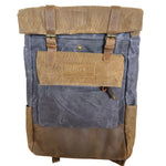 Leather and Waxed Canvas Backpack