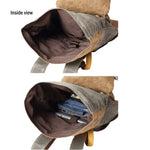 Leather and Waxed Canvas Backpack