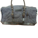 Leather and Waxed Canvas Duffle Bag