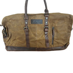 Leather and Waxed Canvas Duffle Bag