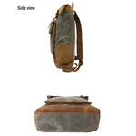 Leather and Waxed Canvas Backpack