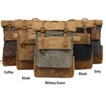 Leather and Waxed Canvas Backpack