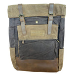 Leather and Waxed Canvas Backpack