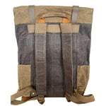 Leather and Waxed Canvas Backpack