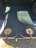 Wooden Bootlid Table – Foldable Marine Plywood Camp Table (Carry Bag Included)