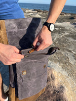 Leather and Waxed Canvas Backpack