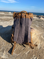 Leather and Waxed Canvas Backpack