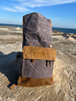 Leather and Waxed Canvas Backpack