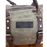 Leather and Waxed Canvas Duffle Bag
