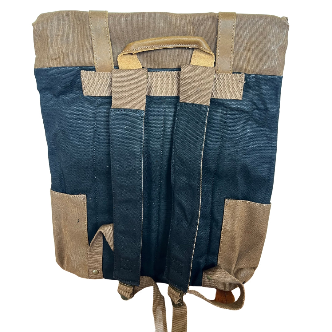 Leather and Waxed Canvas Backpack
