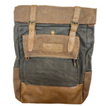 Leather and Waxed Canvas Backpack
