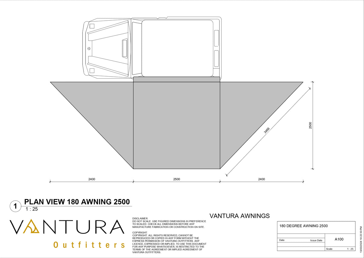 VO 180 Freestanding Awning with LED Lights