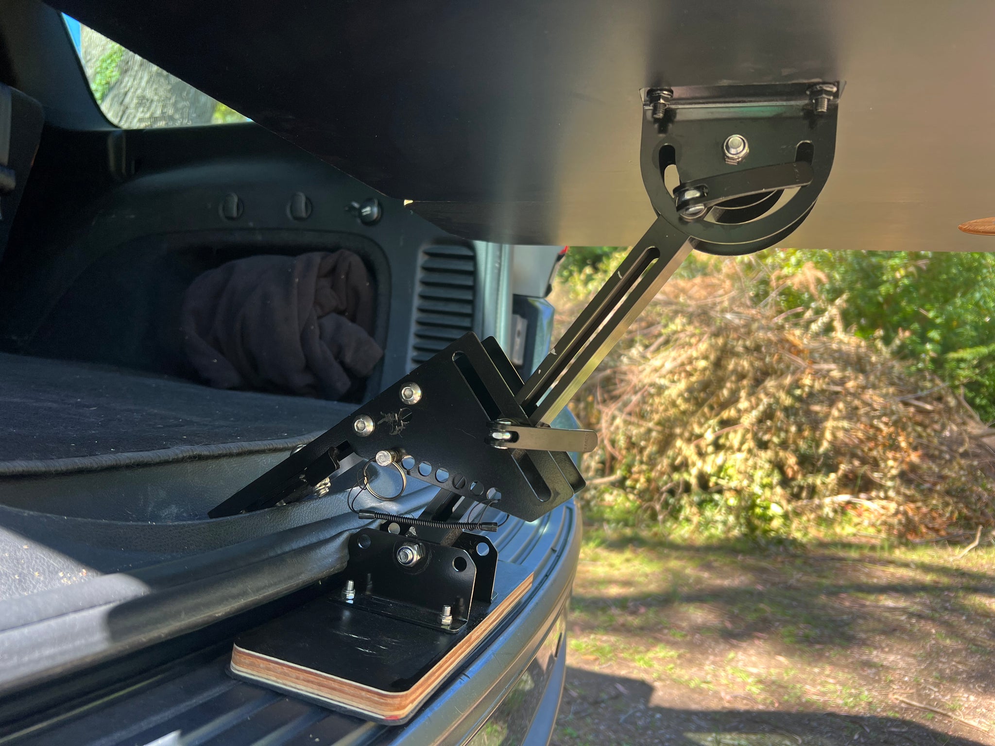 Wooden Foldable Bootlid Camping Table + Carry Bag kit