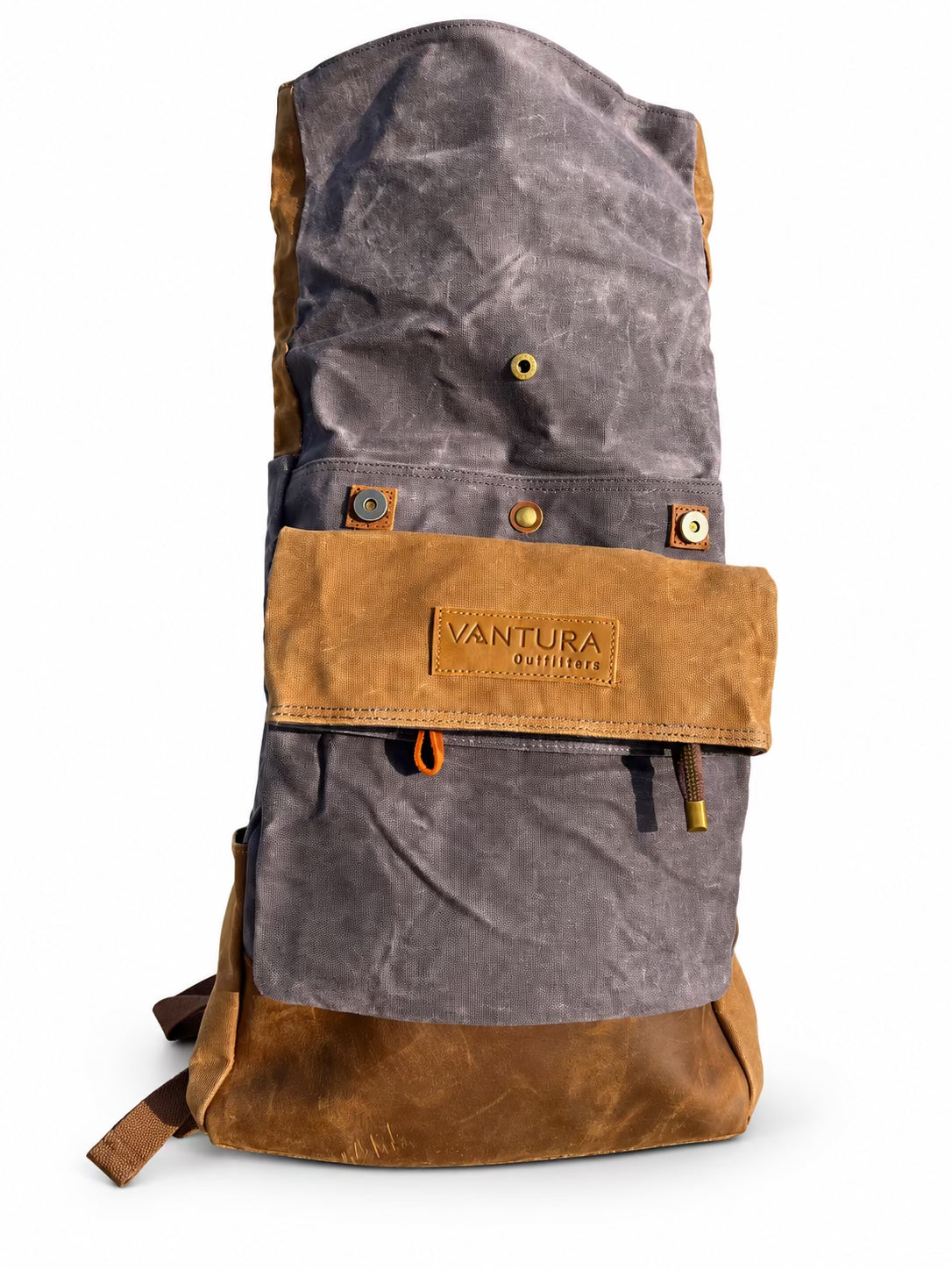 Leather and Waxed Canvas Backpack