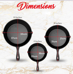 Cast Iron 3-piece Frying Pans